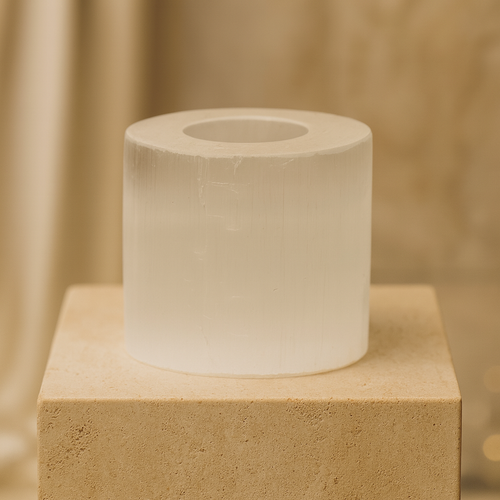 Selenit Doğal Taş Mumluk