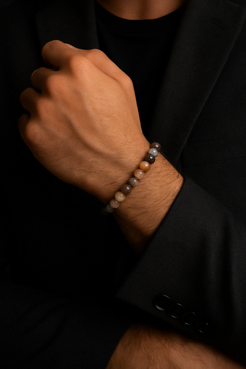 Sertifikalı Akik Botswana Doğal Taş Bileklik - 8 mm