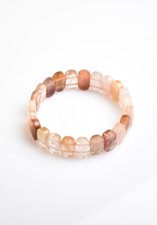 Sertifikalı Altın Rutilli Kuvars Doğal Taş Bileklik – Özel Rolex Kesim