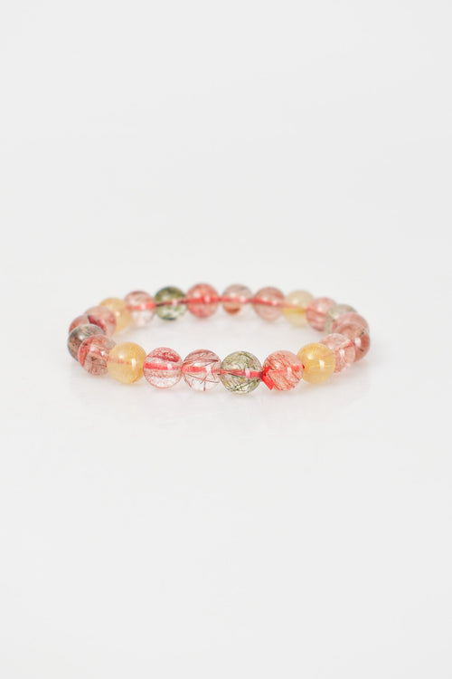 Sertifikalı Altın Rutilli Kuvars-Doğal Taş Bileklik 8mm