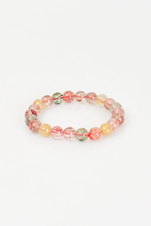 Sertifikalı Altın Rutilli Kuvars-Doğal Taş Bileklik 8mm