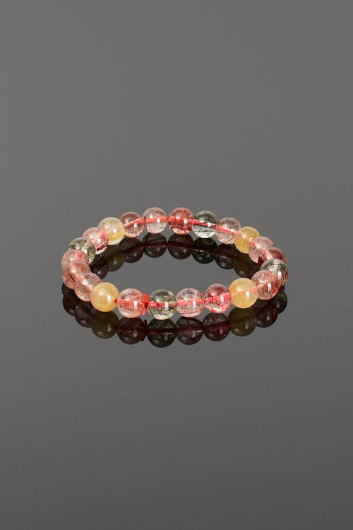 Sertifikalı Altın Rutilli Kuvars-Doğal Taş Bileklik 8mm