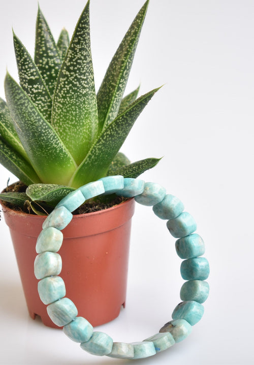 Certified Amazonite Natural Stone Bracelet – Special Rolex Cut