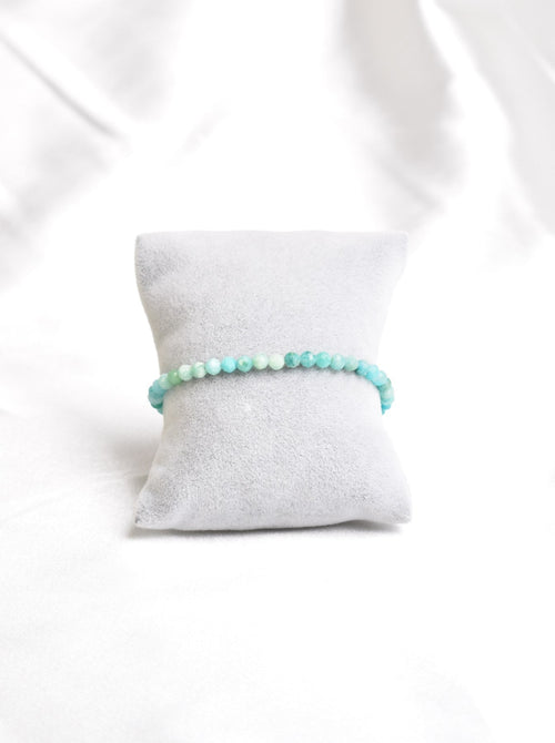 Sertifikalı Amazonit Doğal Taş Bileklik 4 mm