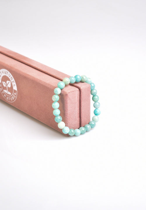 Sertifikalı Amazonit Doğaltaş Bileklik – 8 mm