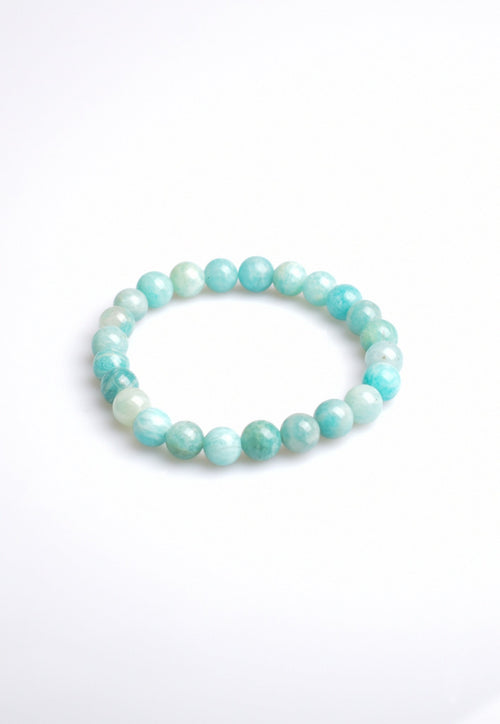 Sertifikalı Amazonit Doğaltaş Bileklik – 8 mm