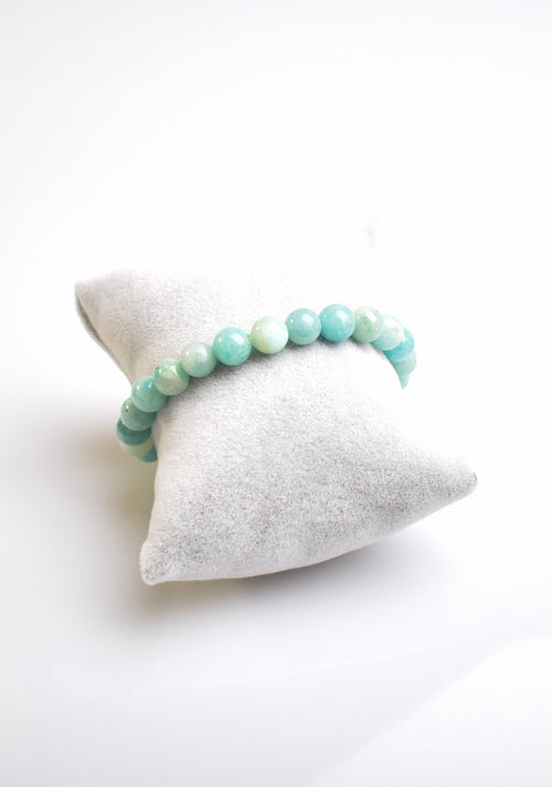 Sertifikalı Amazonit Doğaltaş Bileklik – 8 mm