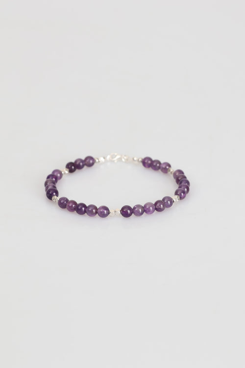 Sertifikalı Ametist Doğal Taş Gümüş Kapama Tasarım Bileklik