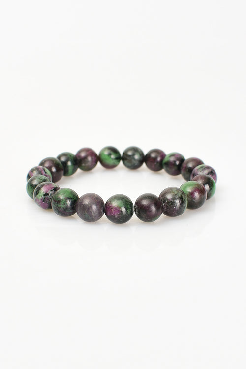 Certified Anyolite Natural Stone Bracelet 10 mm