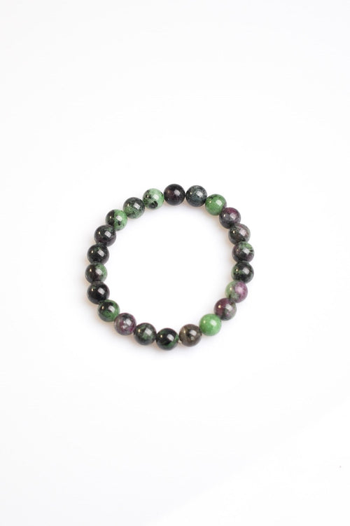 Sertifikalı Anyolit Doğal Taş Bileklik 8 mm Küre Kesim