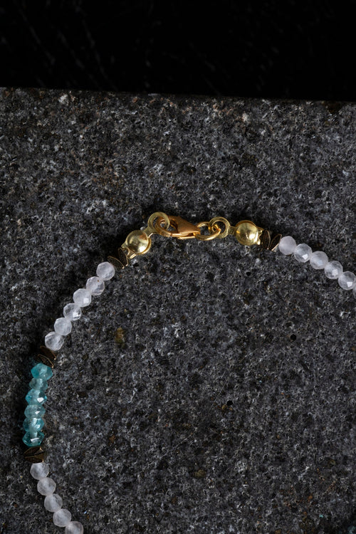 Sertifikalı Apatit ve Pembe Kuvars Doğaltaş Bileklik