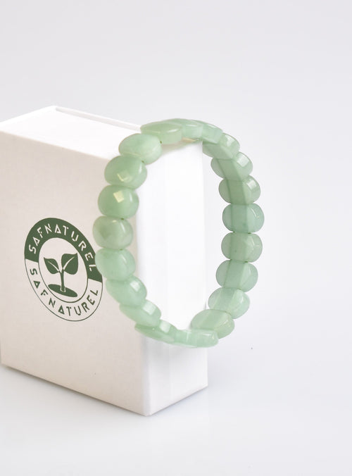 Sertifikalı Aventurin Doğal Taş Bileklik – Özel Rolex Kesim