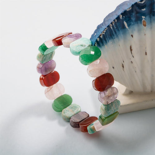 Sertifikalı Başak Burcu Doğal Taş Geniş Kesim Bileklik – Özel Üretim