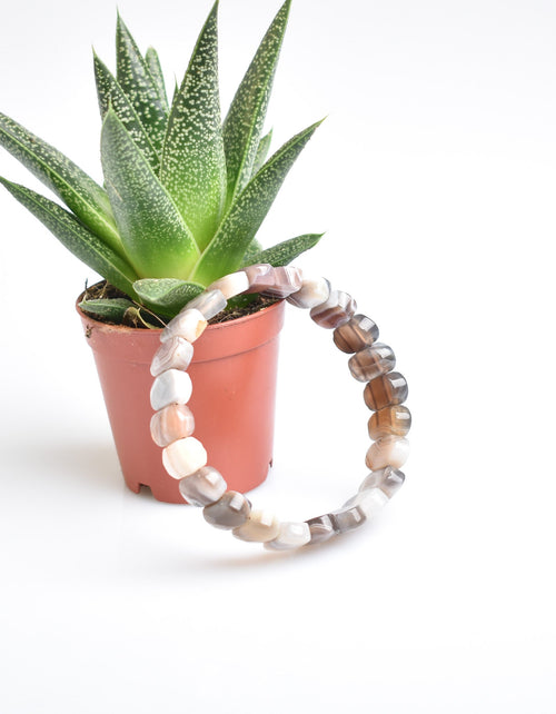 Sertifikalı Akik Botswana Doğal Taş Bileklik – Özel Rolex Kesim