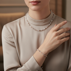 Sertifikalı Botswana Akik Doğal Taş Kolye ve Bileklik Takımı 4 mm