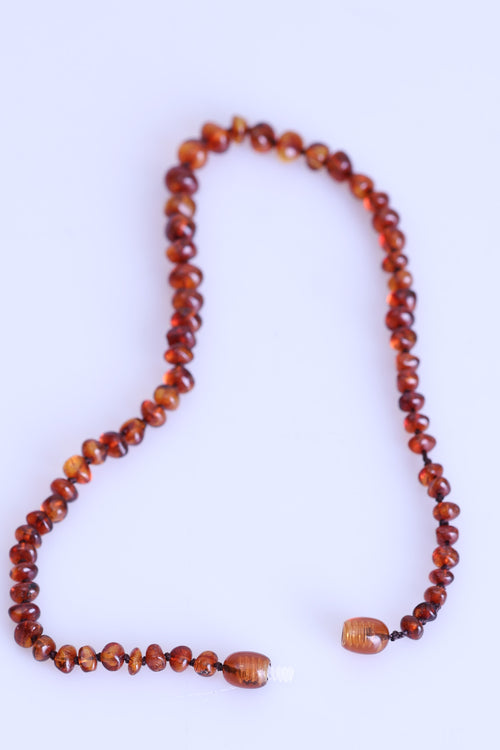 Sertifikalı Doğal Kehribar Bebek Kolyesi Damla Kehribar