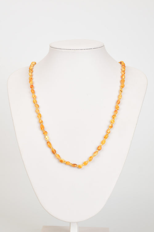 Sertifikalı Doğal Kehribar Yetişkin Kolyesi (65 cm)