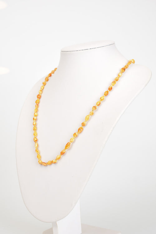 Sertifikalı Doğal Kehribar Yetişkin Kolyesi (65 cm)