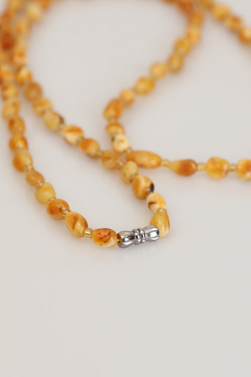 Sertifikalı Doğal Kehribar Yetişkin Kolyesi (65 cm)