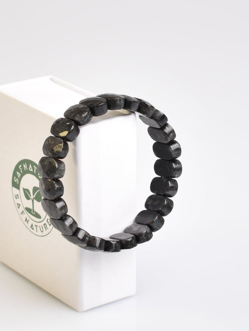 Sertifikalı Biyotit Doğal Taş Bileklik – Özel Rolex Kesim