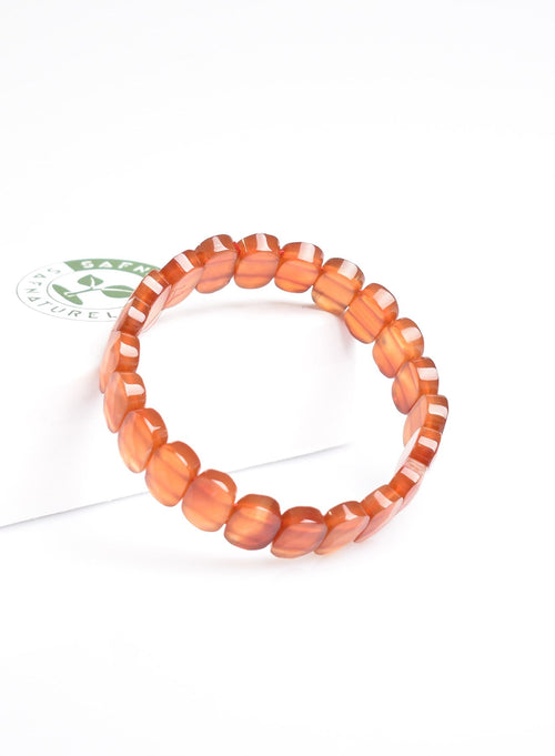 Certified Red Agate Natural Stone Bracelet – Special Rolex Cut