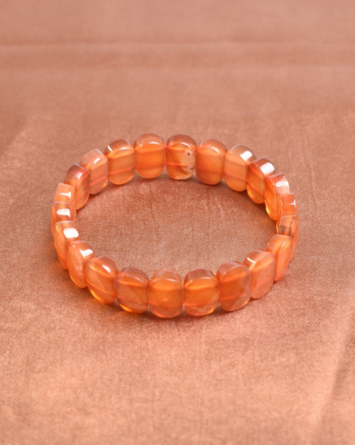 Certified Red Agate Natural Stone Bracelet – Special Rolex Cut