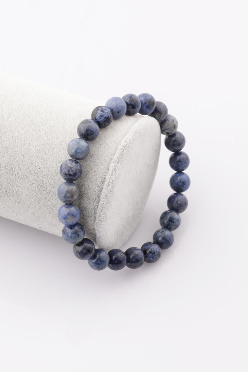 Sertifikalı Domortierit Doğal Taş Bileklik 8 mm - Görsel 4 - Safnaturel
