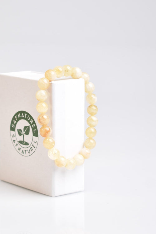 Sertifikalı Sitrin Doğaltaş Bileklik – 8mm