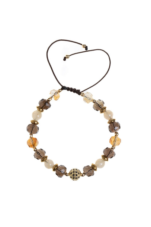 Sertifikalı Dumanlı Kuvars Sitrin Hematit Doğaltaş Bileklik