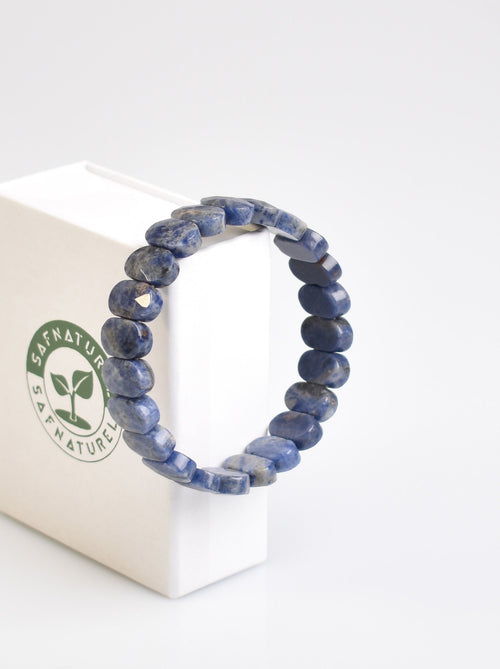 Sertifikalı Dumortierit Doğal Taş Bileklik – Özel Rolex Kesim