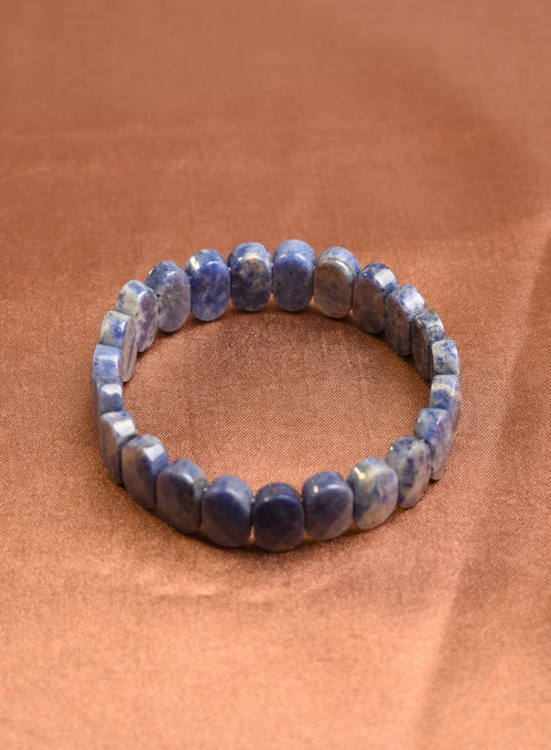 Sertifikalı Dumortierit Doğal Taş Bileklik – Özel Rolex Kesim