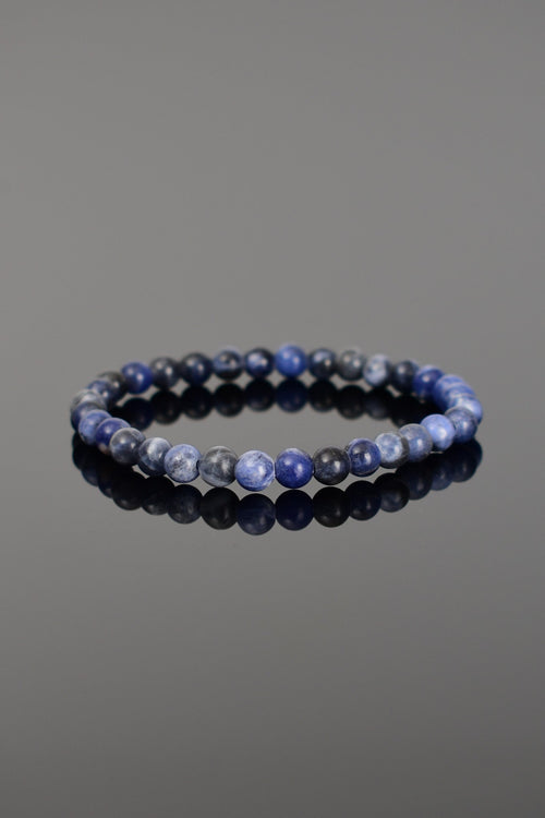 Sertifikalı Dumortierit Doğal Taş Bileklik 6 mm