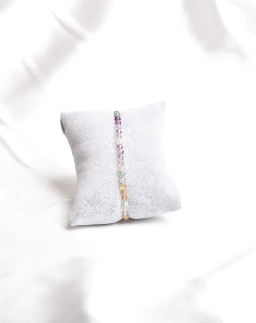 Sertifikalı Florit Doğal Taş Bileklik 3-4 mm