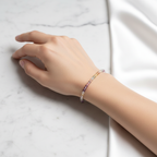 Sertifikalı Florit Doğal Taş Bileklik 3-4 mm