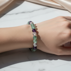 Sertifikalı Florit Doğal Taş Bileklik 8 mm