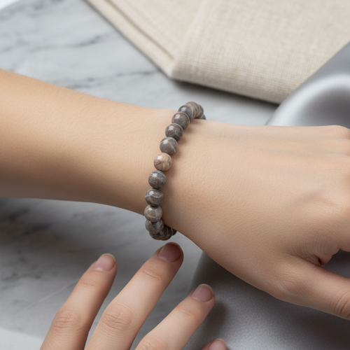 Sertifikalı Fosil Mercan Bileklik 8 mm