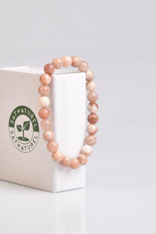 Sertifikalı Güneş Taşı Doğal Taş Bileklik 8 mm