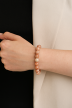 Sertifikalı Güneş Taşı Doğal Taş Bileklik 8 mm