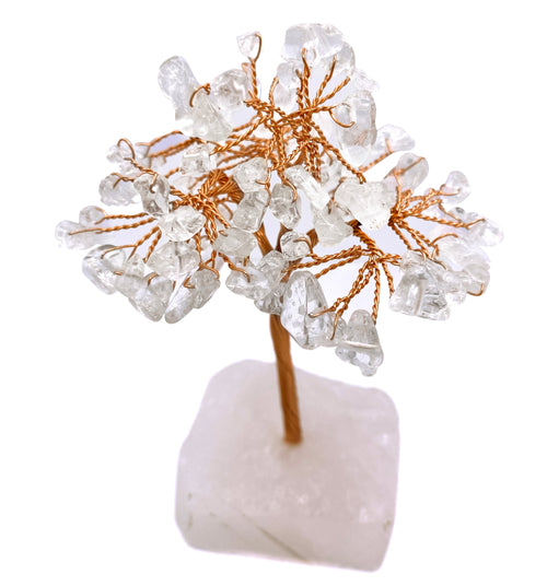 Sertifikalı Hakiki Orijinal Doğal Taş Kristal Kuvars Ağaç - Alt Kısmı Pembe Kuvars