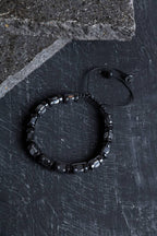 Sertifikalı Hematit Doğaltaş Makrome Bileklik