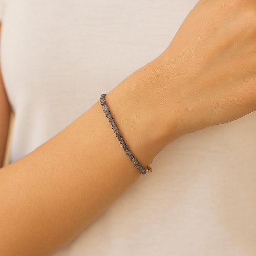 Sertifikalı İyolit Doğal Taş Bileklik 3 mm