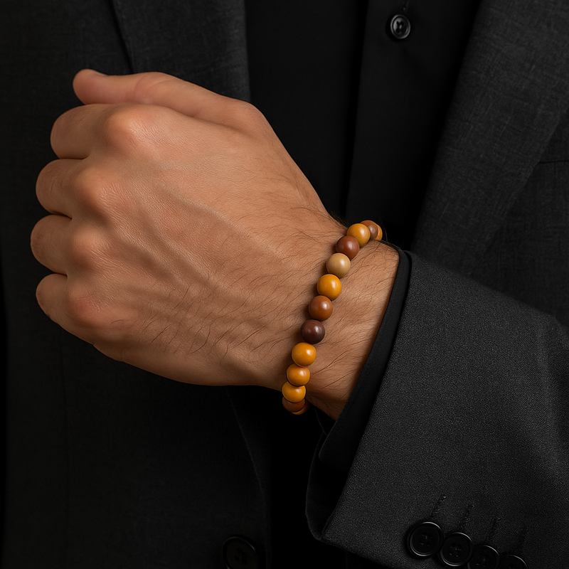 Sertifikalı Jasper Doğal Taş Bileklik 8 mm - Görsel 2 - Safnaturel