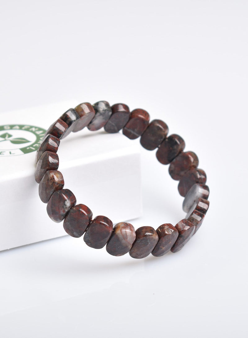 Sertifikalı Kan Jasper Doğal Taş Bileklik – Özel Rolex Kesim - Görsel 3 - Safnaturel