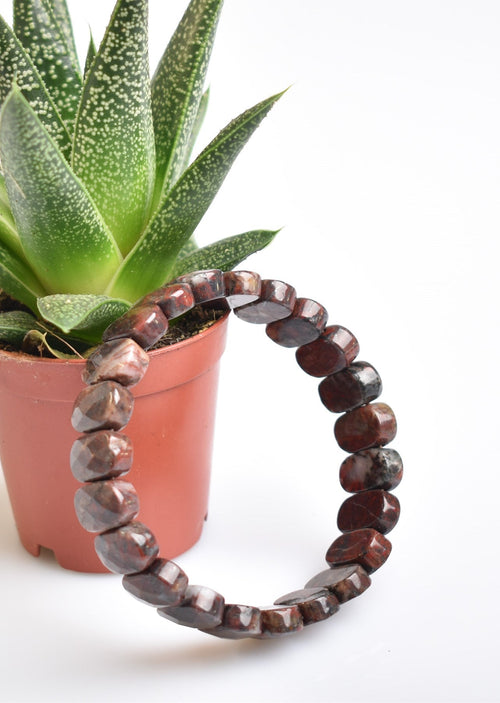 Sertifikalı Kan Jasper Doğal Taş Bileklik – Özel Rolex Kesim