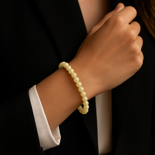 Sertifikalı Kalsit Doğal Taş Bileklik 6 mm