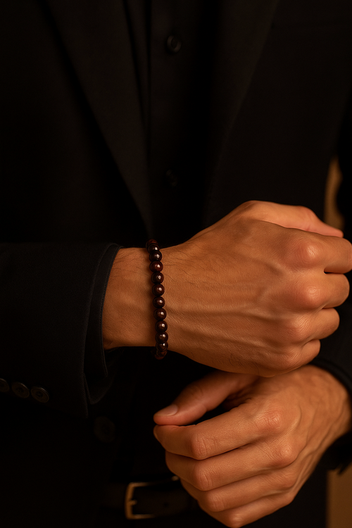 Sertifikalı Kan Jasper Doğal Taş Bileklik 6 mm