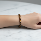 Sertifikalı Kaplan Gözü Doğal Taş Bileklik 6 mm