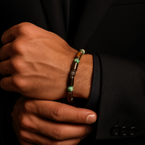 Certified Tiger Eye - Varisite Natural Stone Design Bracelet