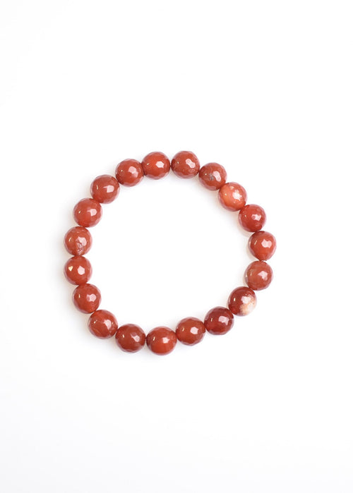 Certified Red Agate Natural Stone Bracelet 10 mm