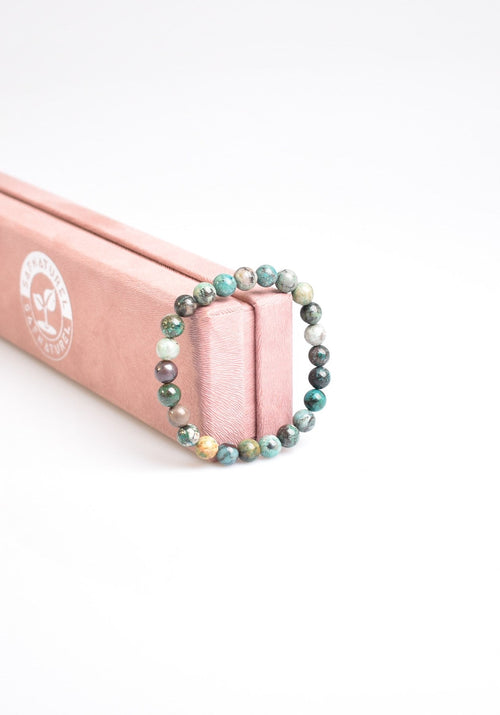 Sertifikalı Krizokol Doğal Taş Bileklik 8 mm Küre Kesim